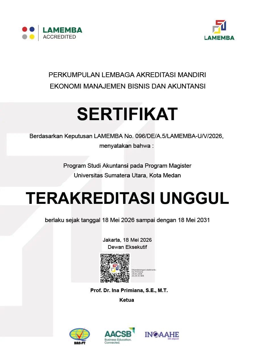 Program Studi Magister Akuntansi FEB USU Raih Akreditasi Unggul dari LAMEMBA